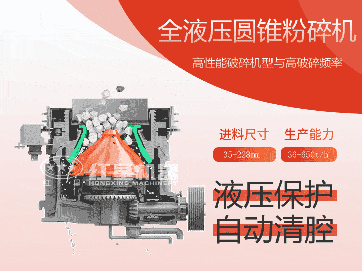 全液壓圓錐粉碎機(jī)，產(chǎn)量36-650t/h