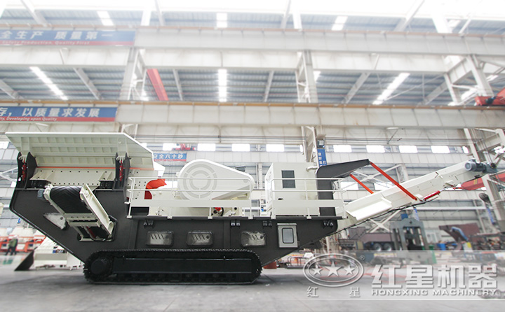 履帶移動建筑垃圾破碎機(jī)油電兩用，減少投入