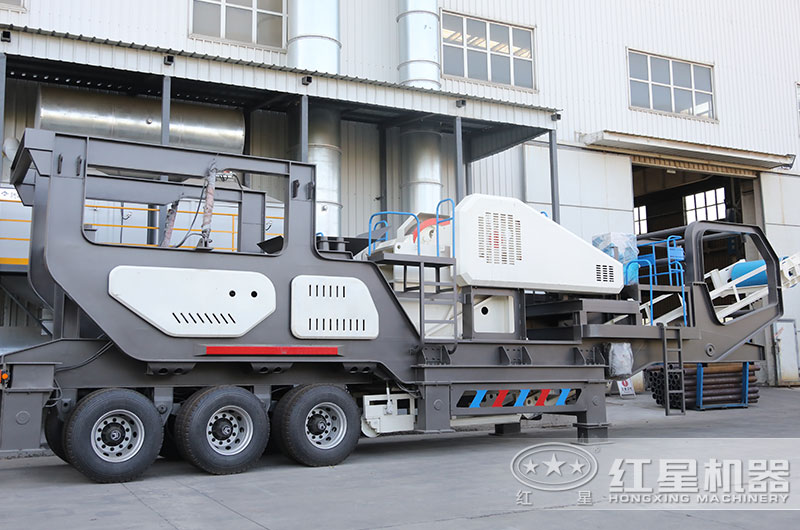 移動顎式石子破碎機圖片、進料粒度大